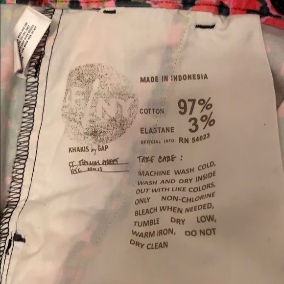 GAP Pants Skinny Mini Stretch Patterned Khakis - Picture 4 of 7